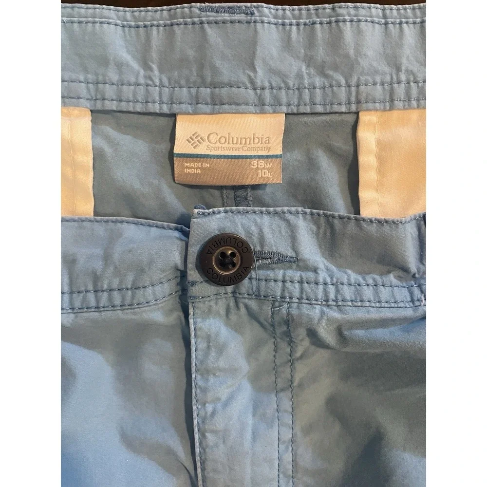 Columbia Shorts Mens 38 Light Blue Flat Front 9